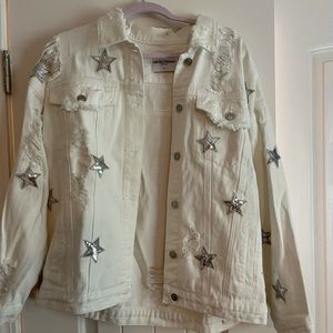 Chelsea Freeman Collection white denim jacket